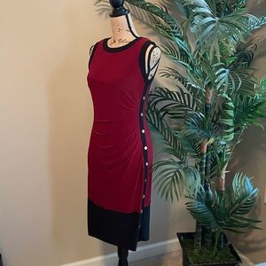 Ralph Lauren Burgundy and Black Dress